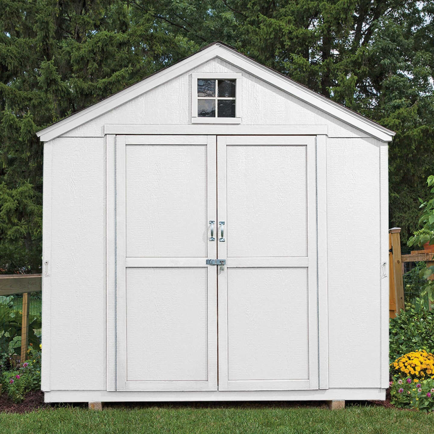 Valspar Latex Paint & Primer In One Flat Barn & Fence Paint, White, 5 Gal. Image 5