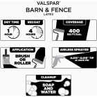 Valspar Latex Paint & Primer In One Flat Barn & Fence Paint, White, 5 Gal. Image 2