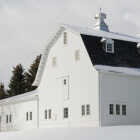 Valspar Latex Paint & Primer In One Flat Barn & Fence Paint, White, 5 Gal. Image 3