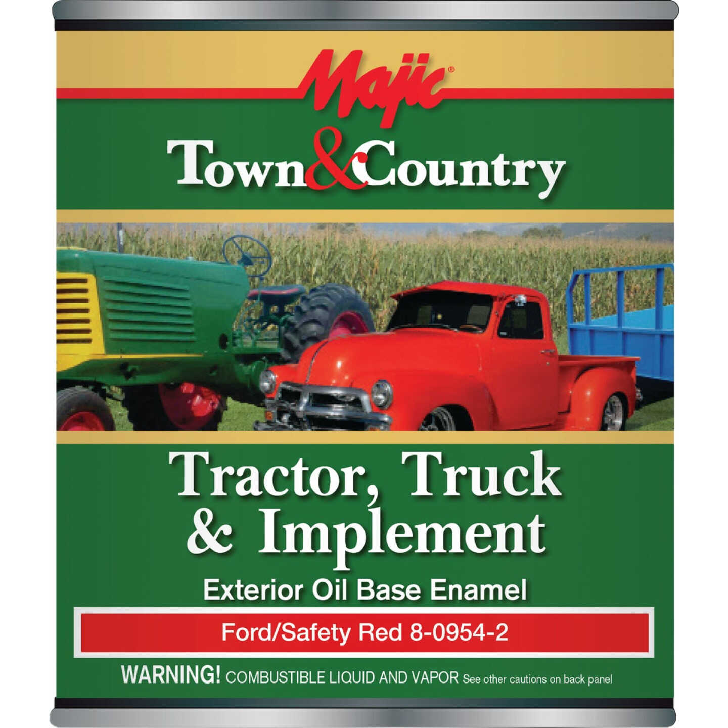 Majic Town & Country Tractor, Truck & Implement Enamel, Ford Red, 1 Qt. Image 1