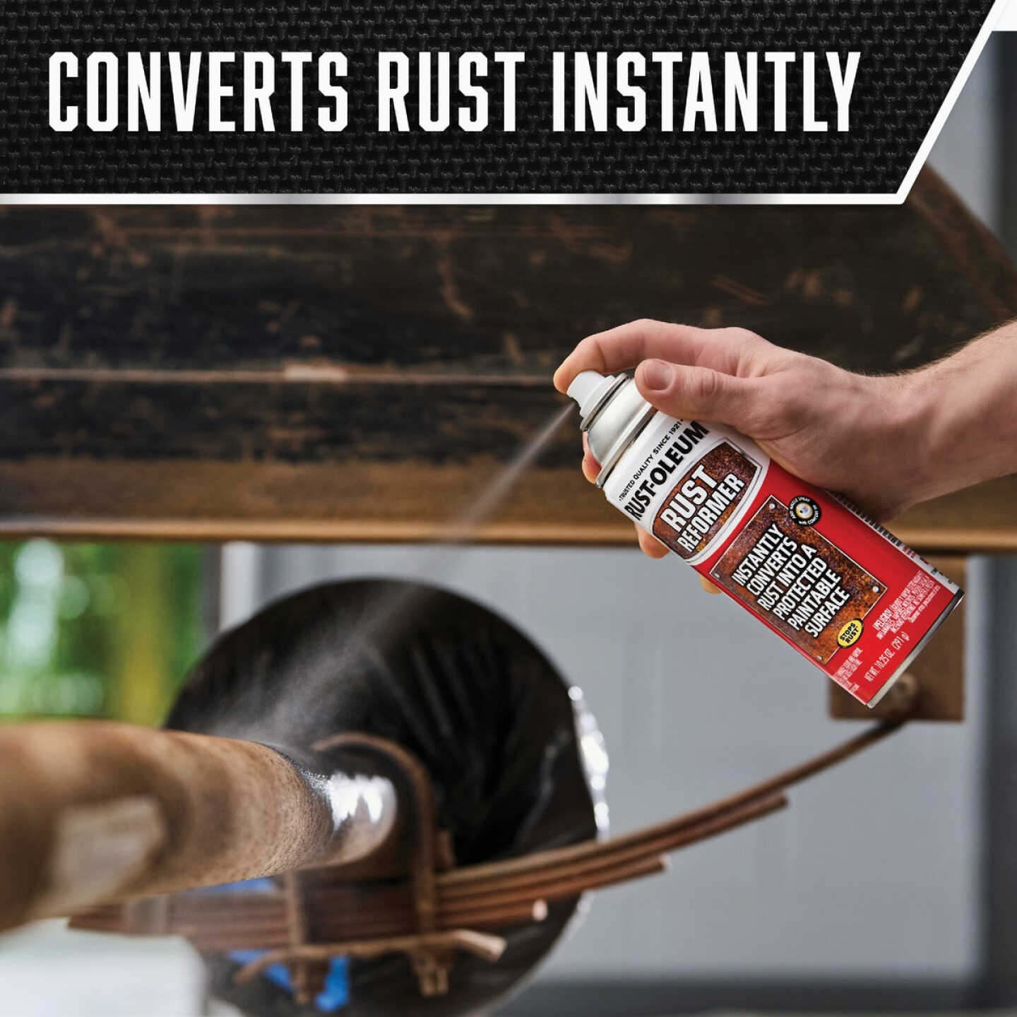 Rust-Oleum Stops Rust Automotive 10.25 Oz. Flat Black Rust Reformer Image 3