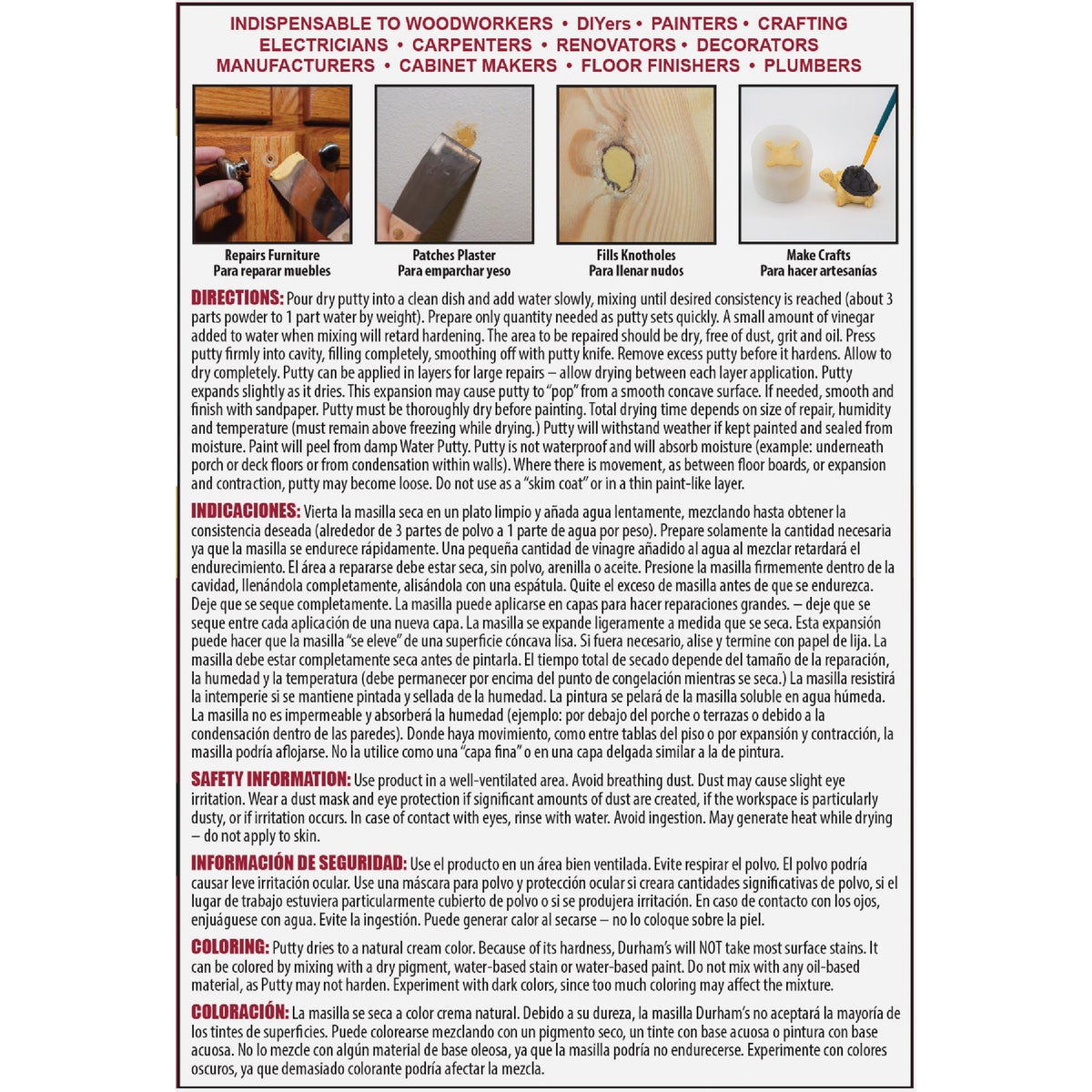 Durham's Rock Hard 4 Lb. Can Powder Water Putty Image 6