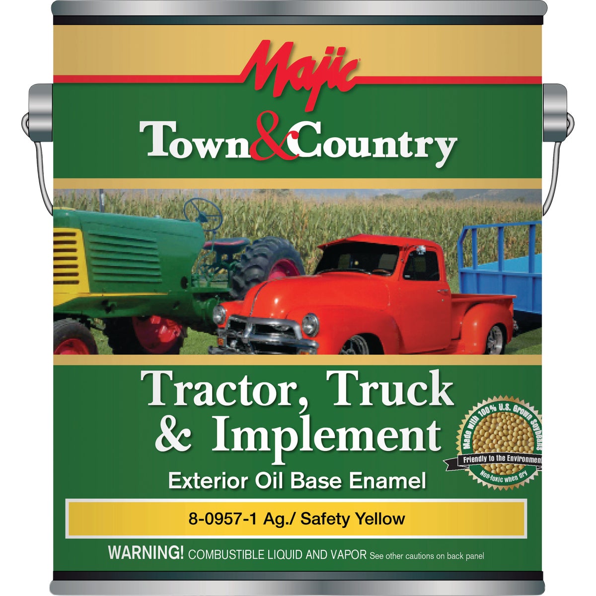 Majic Town & Country Tractor, Truck & Implement Enamel, John Deere Yellow, 1 Gal.