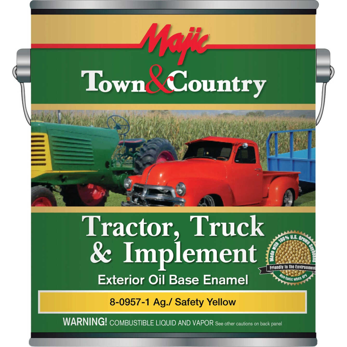 Majic Town & Country Tractor, Truck & Implement Enamel, John Deere Yellow, 1 Gal. Image 1