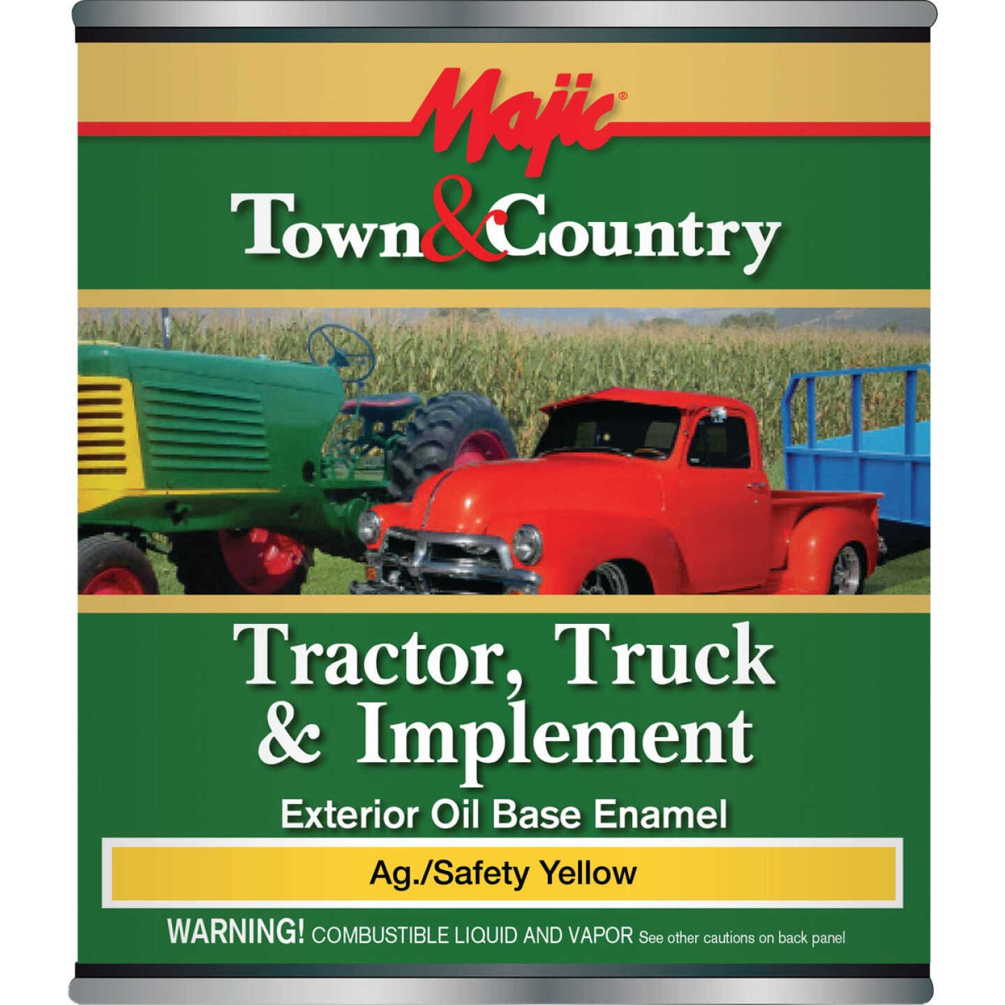 Majic Town & Country Tractor, Truck & Implement Enamel, John Deere Yellow, 1 Qt. Image 1