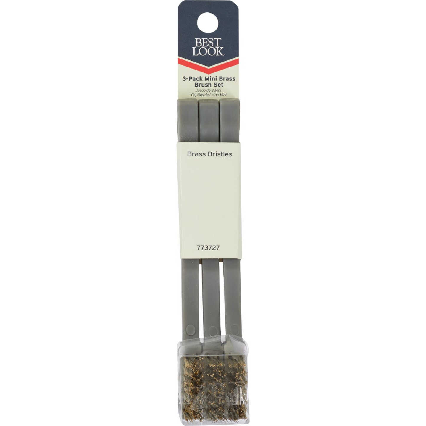 Best Look Brass Bristle Mini Brush (3-Pack) Image 1