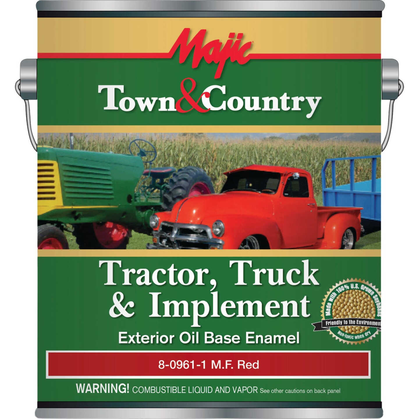 Majic Town & Country Tractor, Truck & Implement Enamel, Massey Ferguson Red, 1 Gal. Image 1
