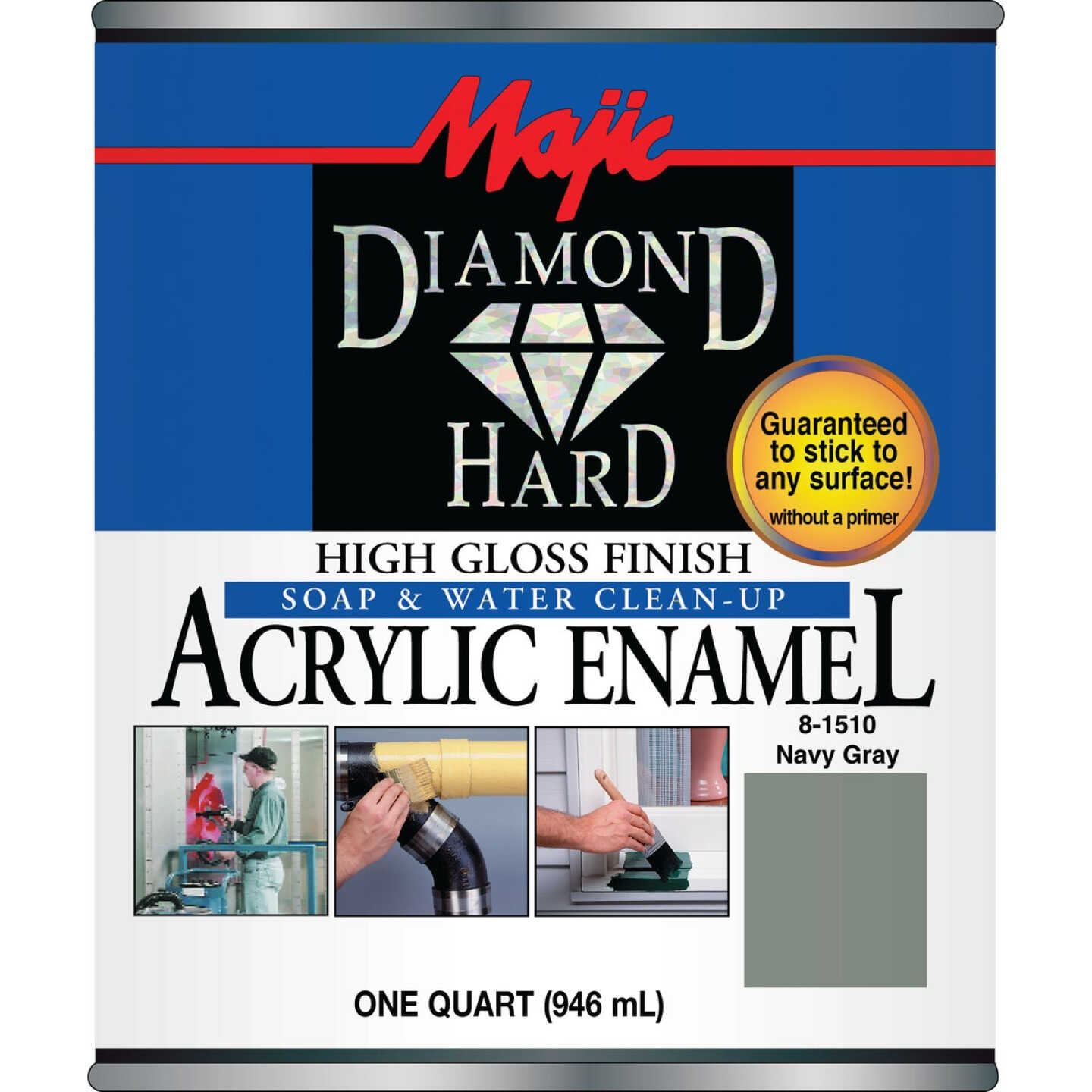 Majic Diamond Hard Acrylic Enamel, Navy Gray, 1 Qt. Image 1