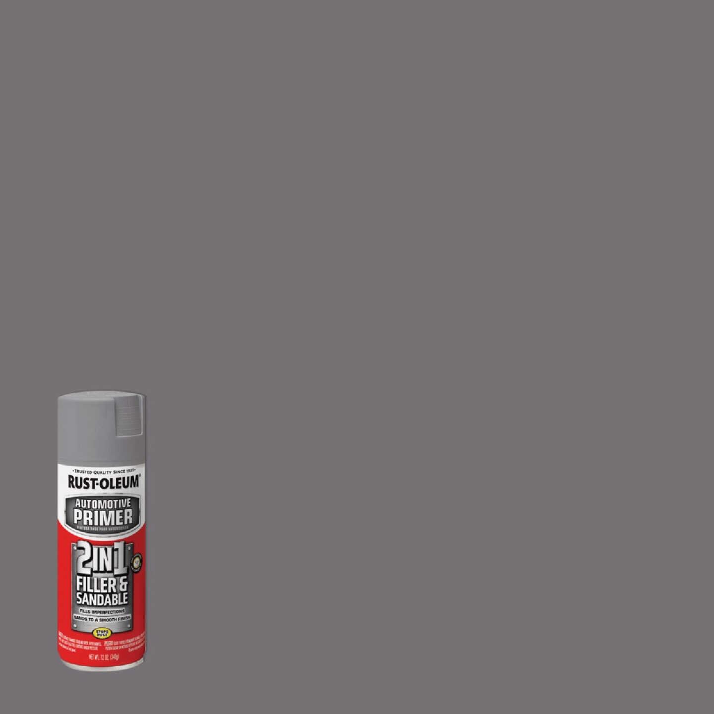 Rust-Oleum Stops Rust Automotive 2 in 1 Filler & Sandable Primer Spray, 12 Oz., Gray Image 6