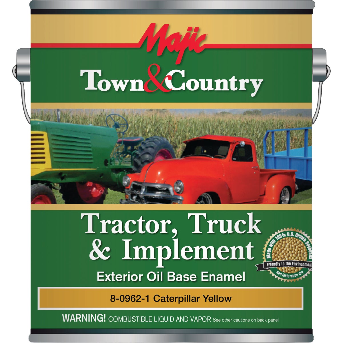 Majic Town & Country Tractor, Truck & Implement Enamel, Caterpillar Yellow, 1 Gal.