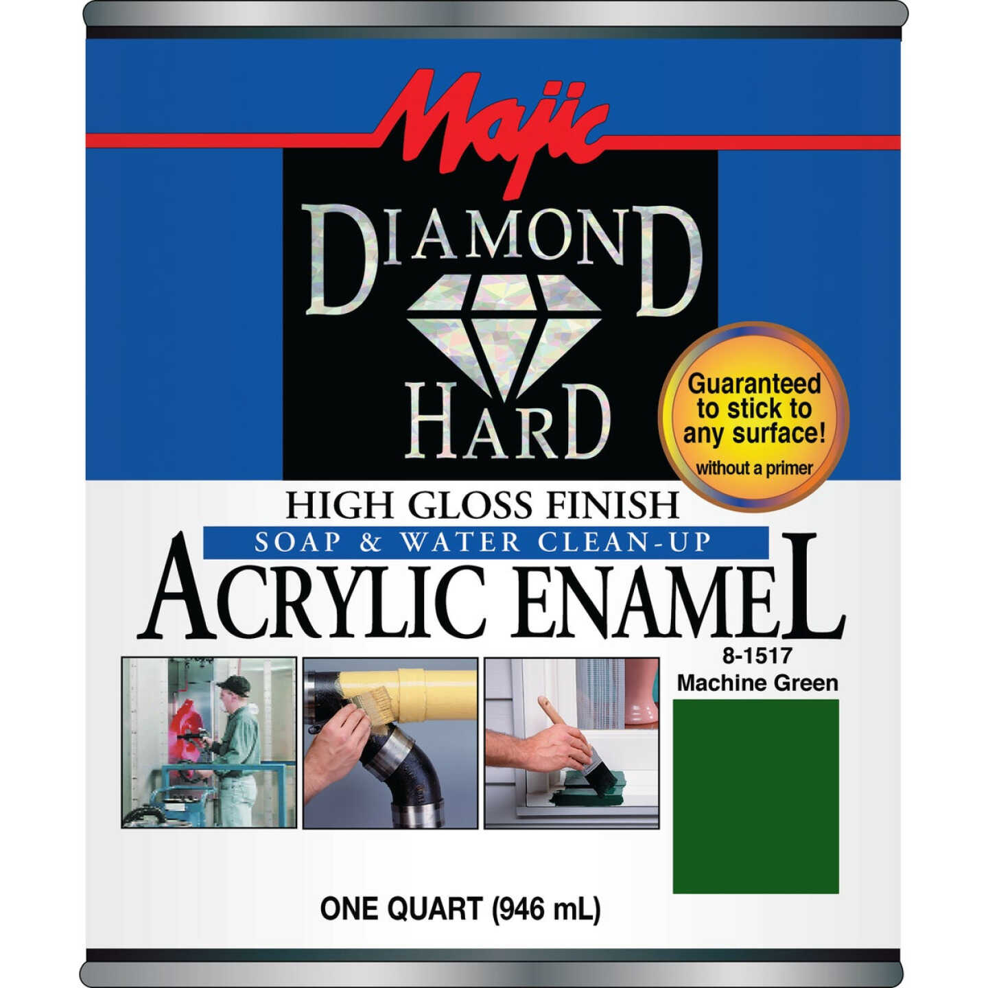 Majic Diamond Hard Acrylic Enamel, Machine Green, 1 Qt. Image 1