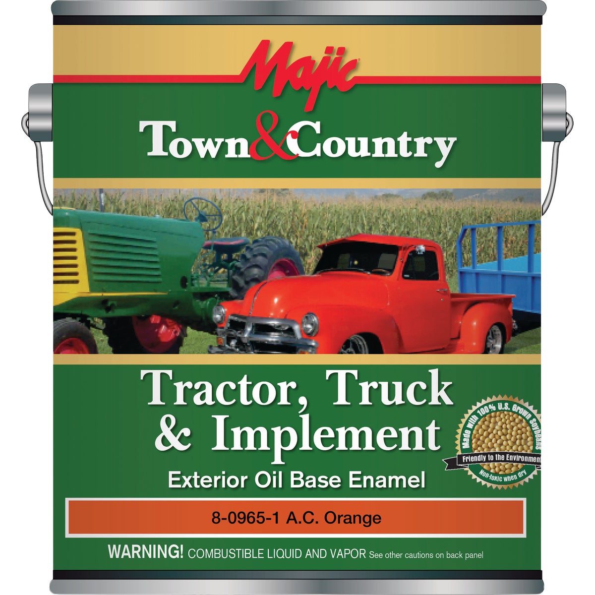 Majic Town & Country Tractor, Truck & Implement Enamel, A.C. Orange, 1 Gal.