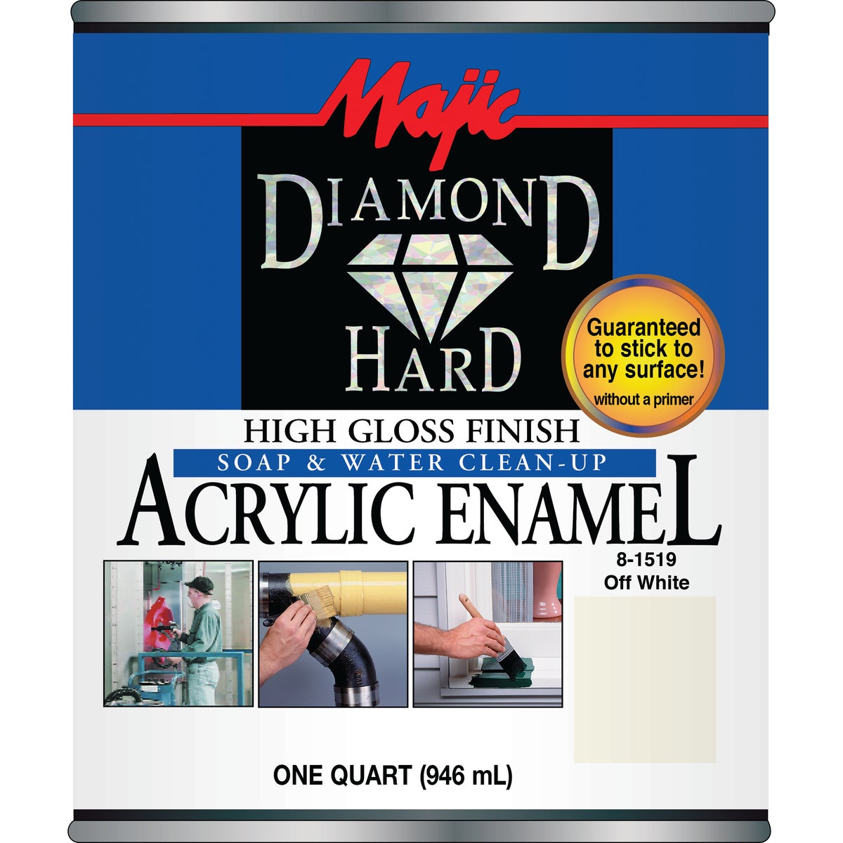 Majic Diamond Hard Acrylic Enamel, Off White, 1 Qt.