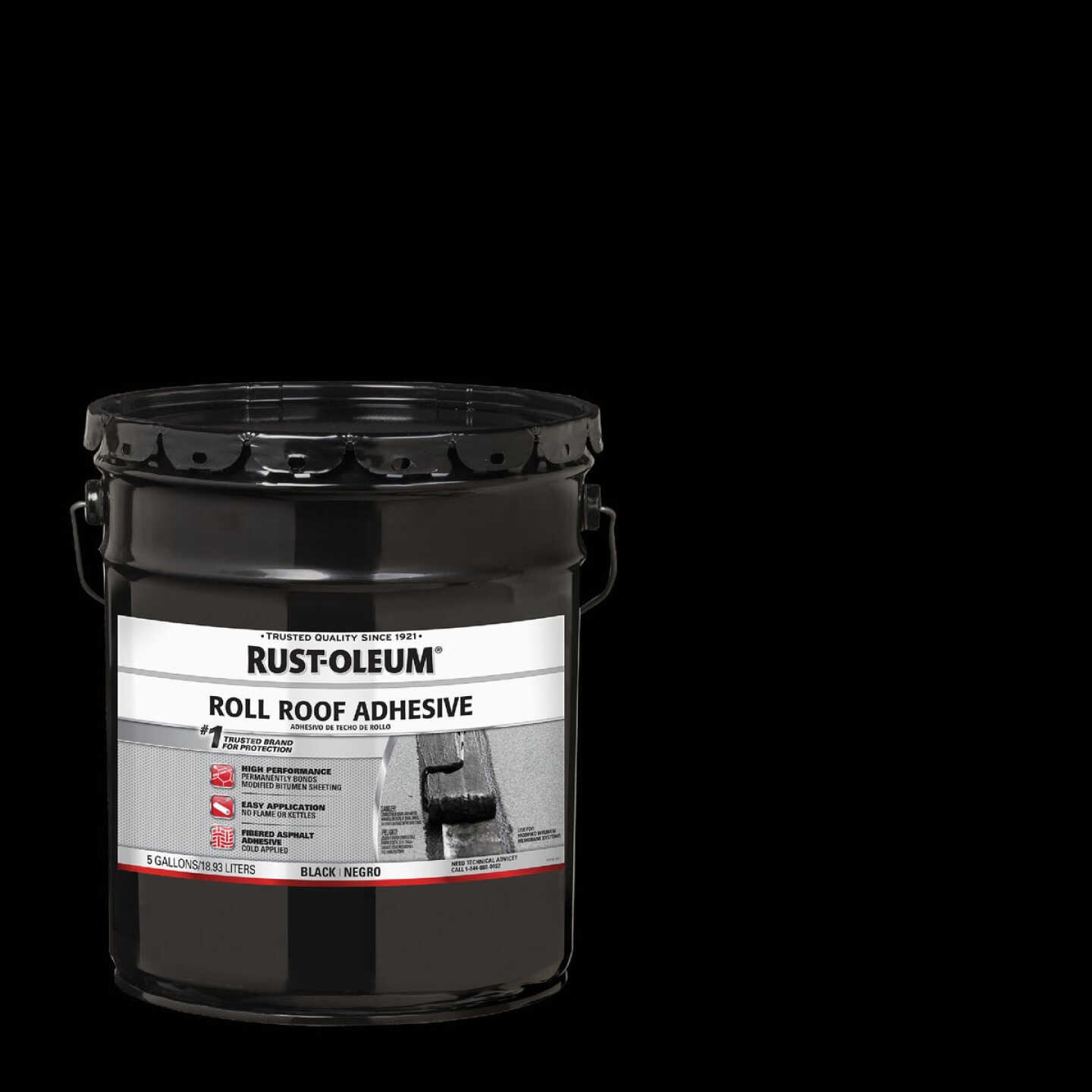 Rust-Oleum 5 Gal. Roll Roof Adhesive, Black Image 1