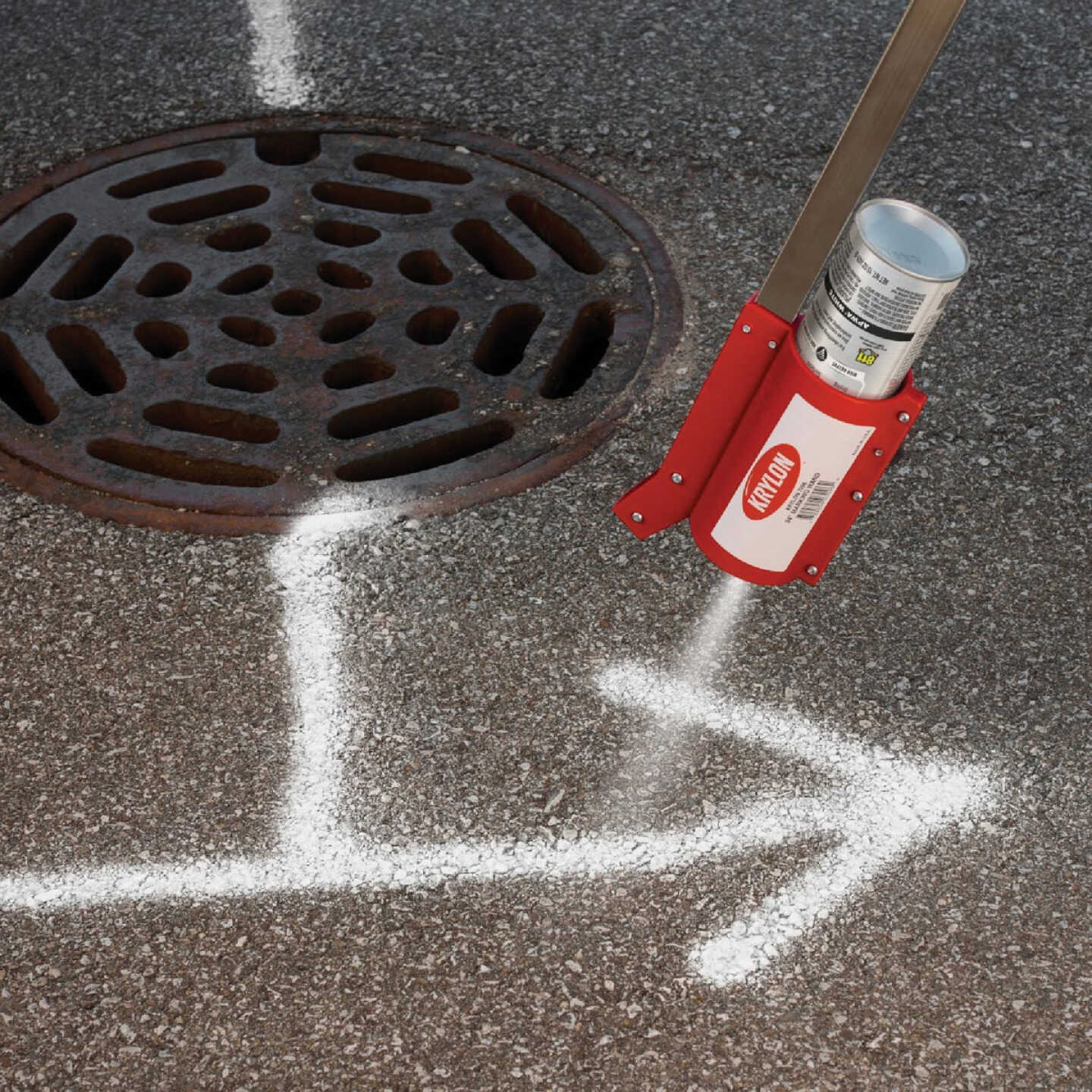 Krylon Mark-It 730008 Industrial SB APWA White Inverted Marking Paint Image 3