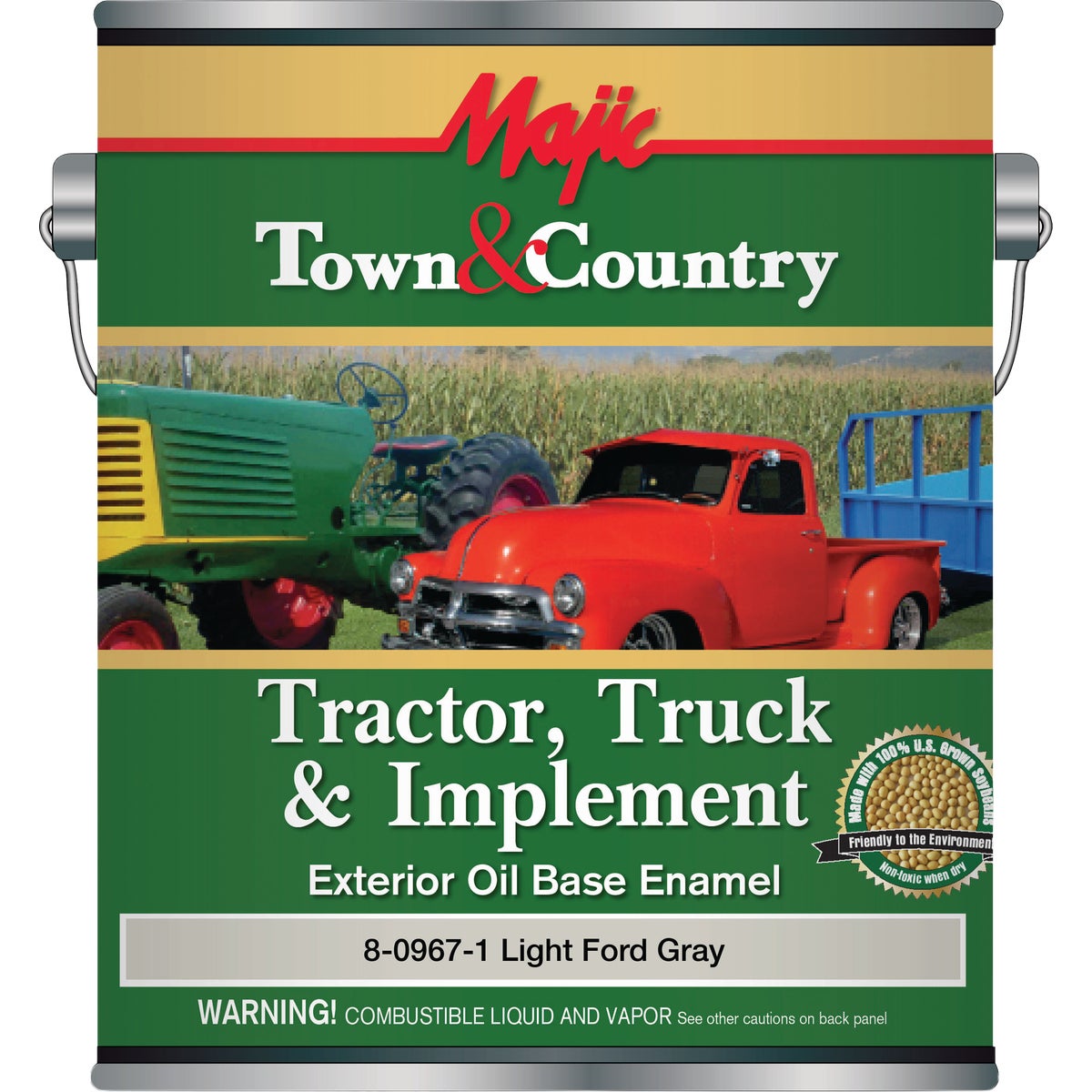 Majic Town & Country Tractor, Truck & Implement Enamel, Light Ford Gray, 1 Gal.