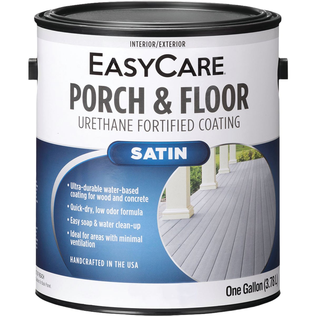 EasyCare Interior/Exterior Urethane Fortified Satin Porch & Floor Coating, Dark Gray, 1 Gal.