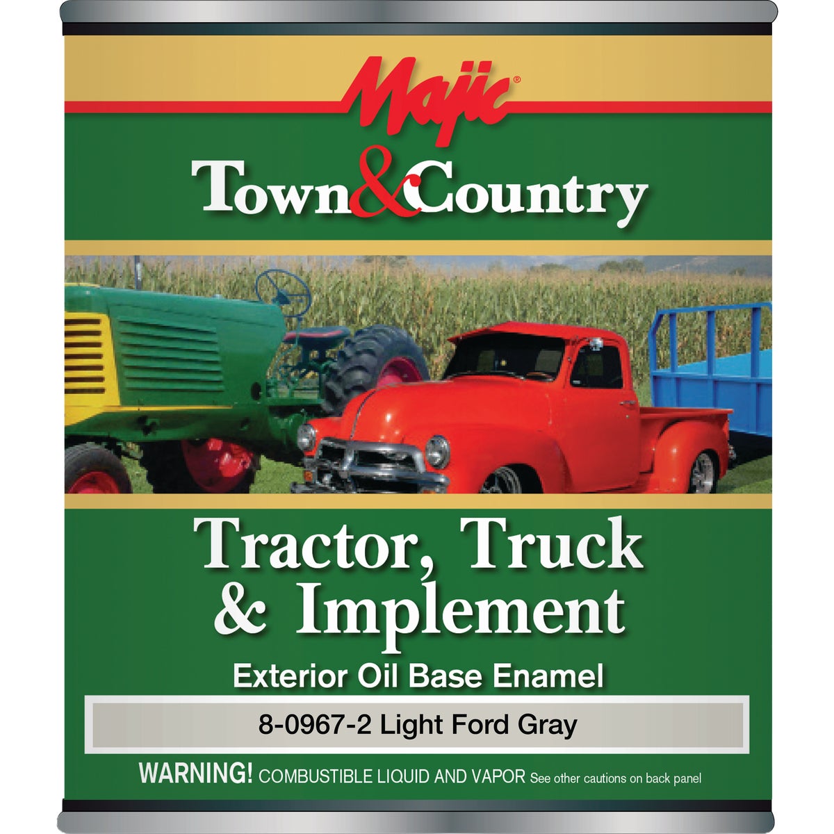 Majic Town & Country Tractor, Truck & Implement Enamel, Light Ford Gray, 1 Qt.