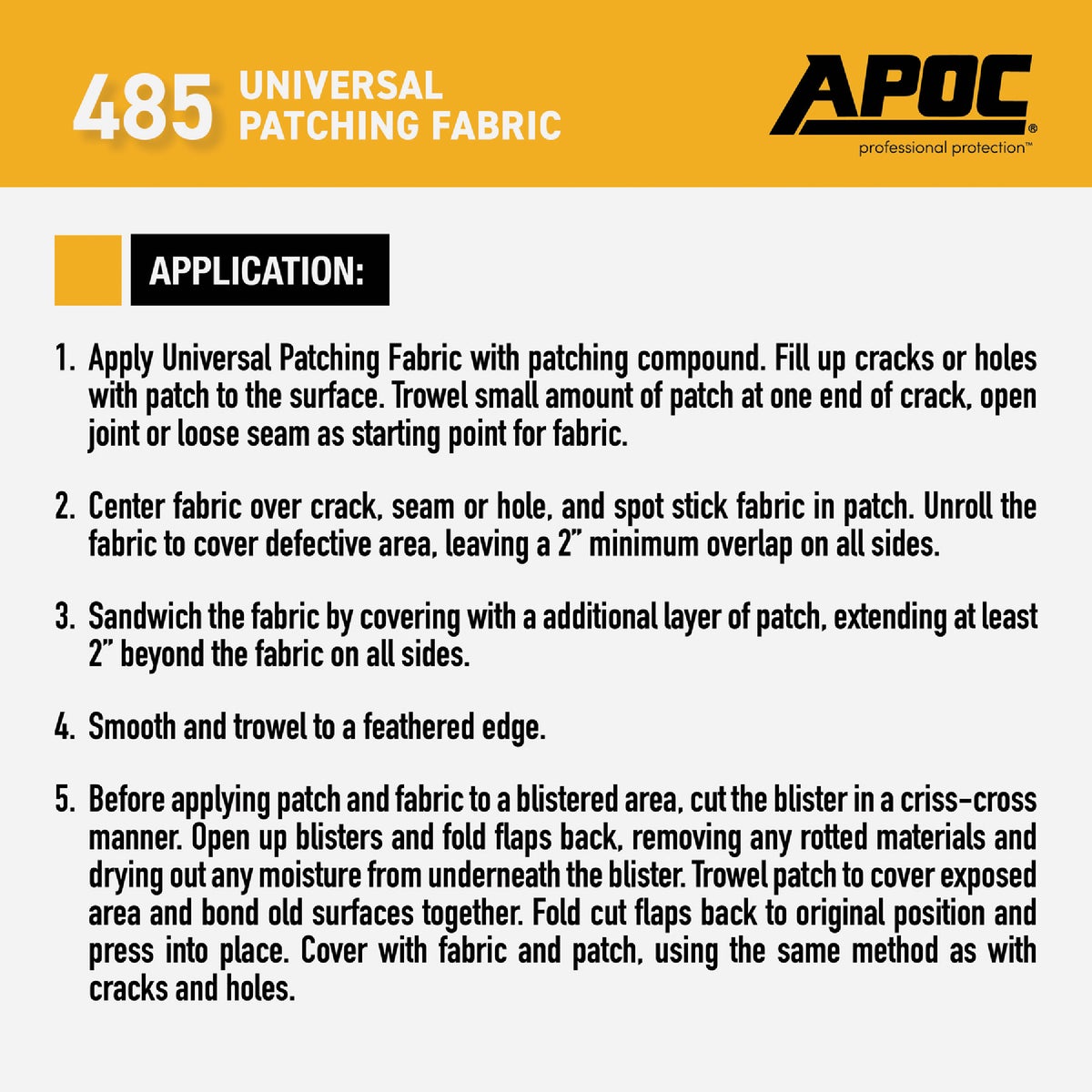 APOC 6 In. x 50 Ft. Black Universal Patching Fabric Image 7