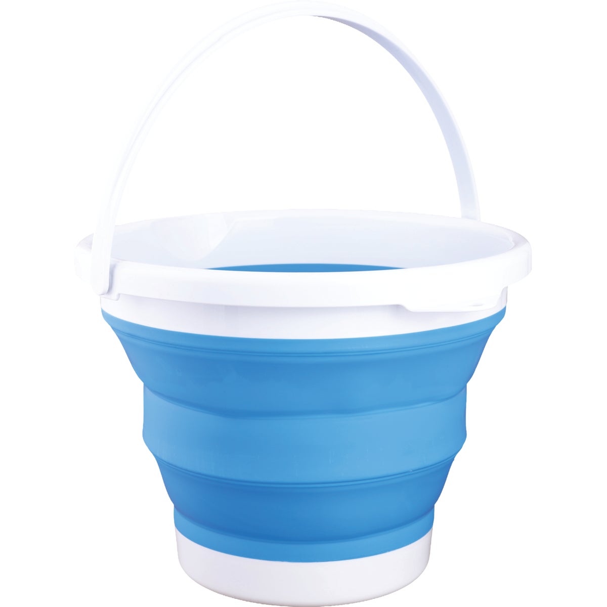 Coghlans 2.6 Gal. White & Blue Collapsible Bucket