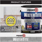 Zinsser WaterTite LX Ultra 1 Qt. Mold & Mildew Proof Bright White Waterproofing Paint Image 2