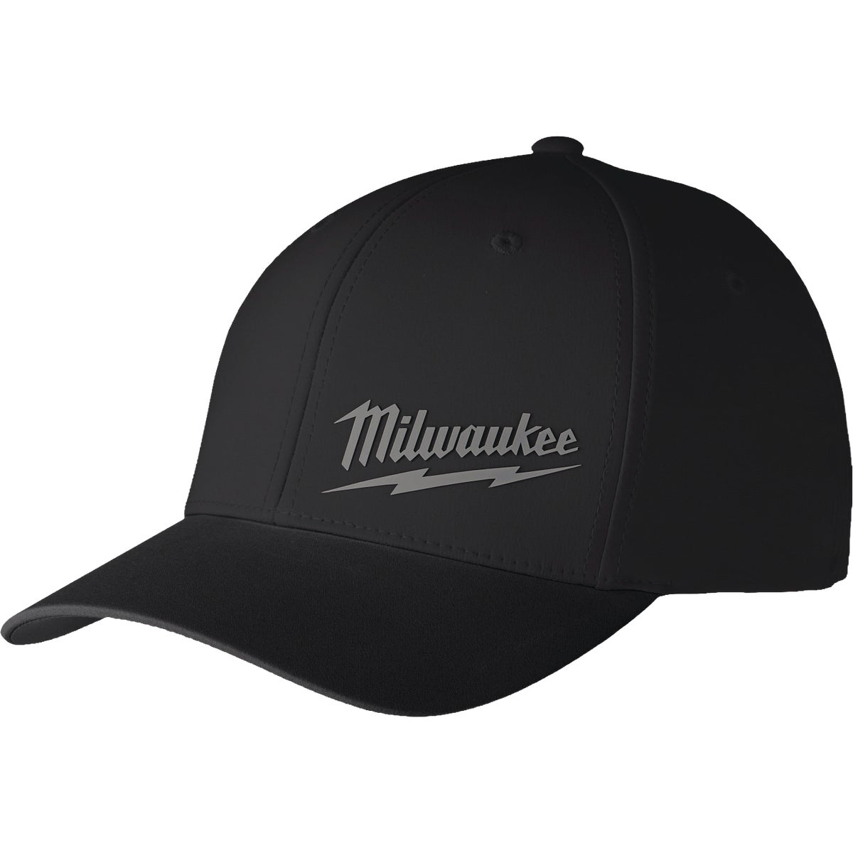 Milwaukee Workskin  Black Performance Fitted Hat, Small/Medium