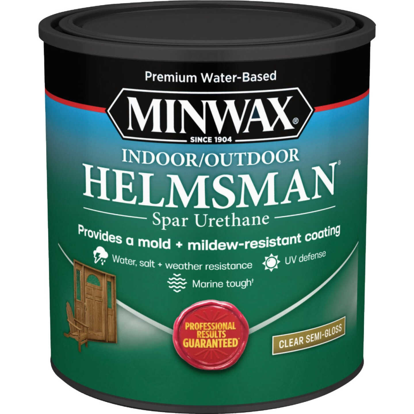 Minwax Water Based Helmsman Indoor/Outdoor Semi-Gloss Clear Spar Urethane, 1 Qt. Image 1