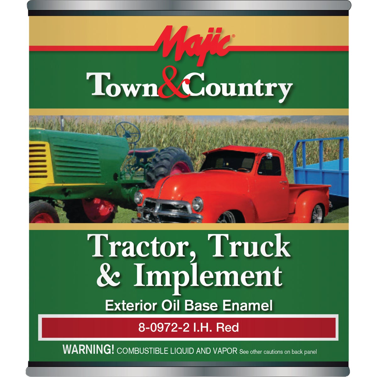 Majic Town & Country Tractor, Truck & Implement Enamel, International Harvester Red, 1 Qt.