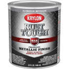 Krylon Rust Tough DTM Oil-Based Gloss Rust Control Enamel, Aluminum, 1 Qt. Image 1