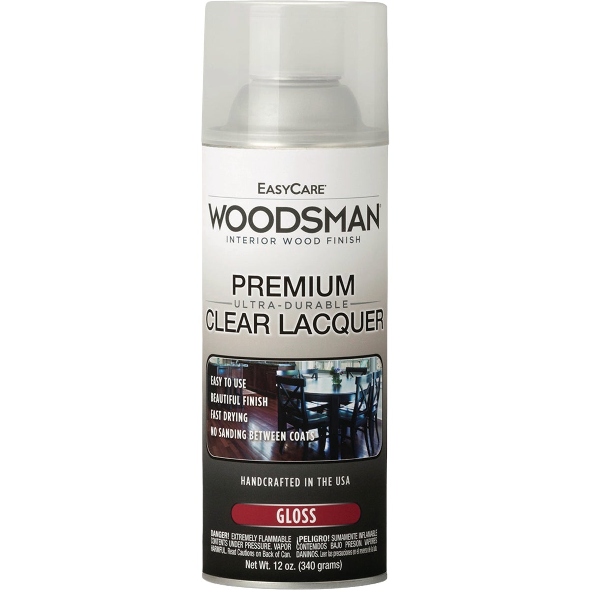 EasyCare Woodsman Clear Gloss Spray Lacquer, 12 Oz.
