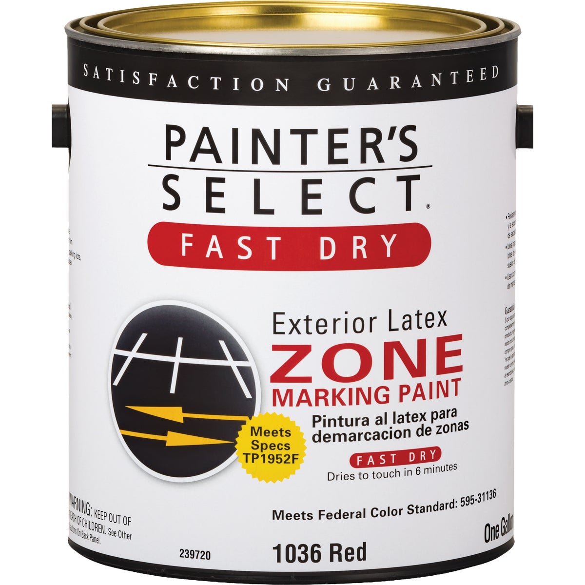 Painter's Select Specialty Red Flat Latex Zone Marking Paint, 1 Gal.