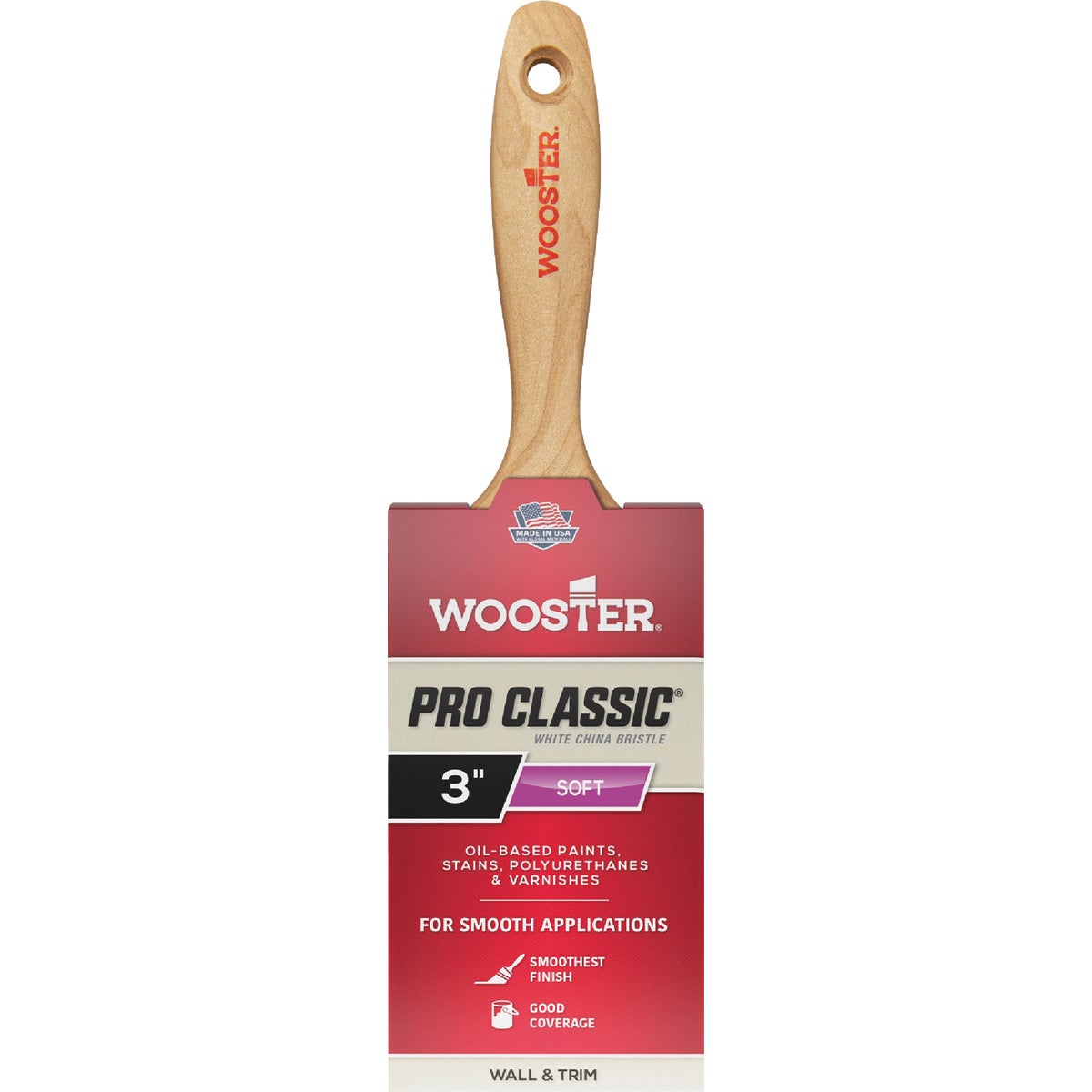 Wooster White China Bristle 3 In. Varnish Brush Image 1