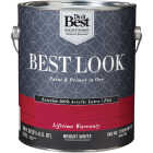 Best Look 100% Acrylic Latex Premium Paint & Primer In One Flat Exterior House Paint, Bright White, 1 Gal. Image 1