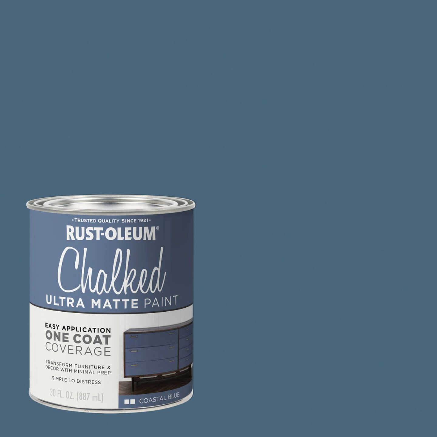 Rust-Oleum Chalked Ultra Matte Coastal Blue 30 Oz. Chalk Paint Image 1