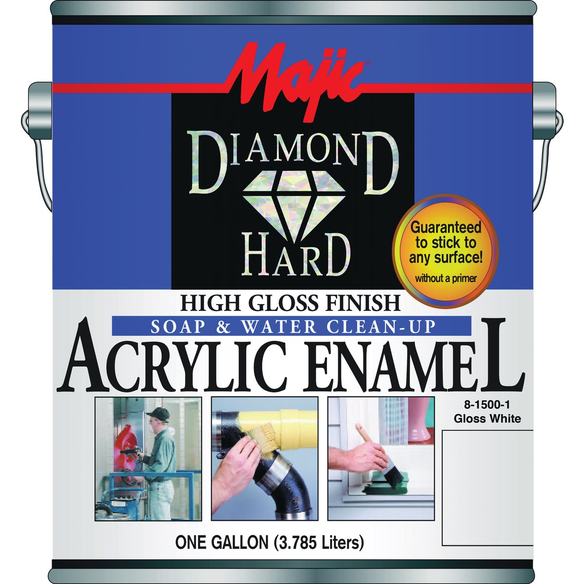 Majic Diamond Hard Acrylic Enamel, Gloss White, 1 Gal.