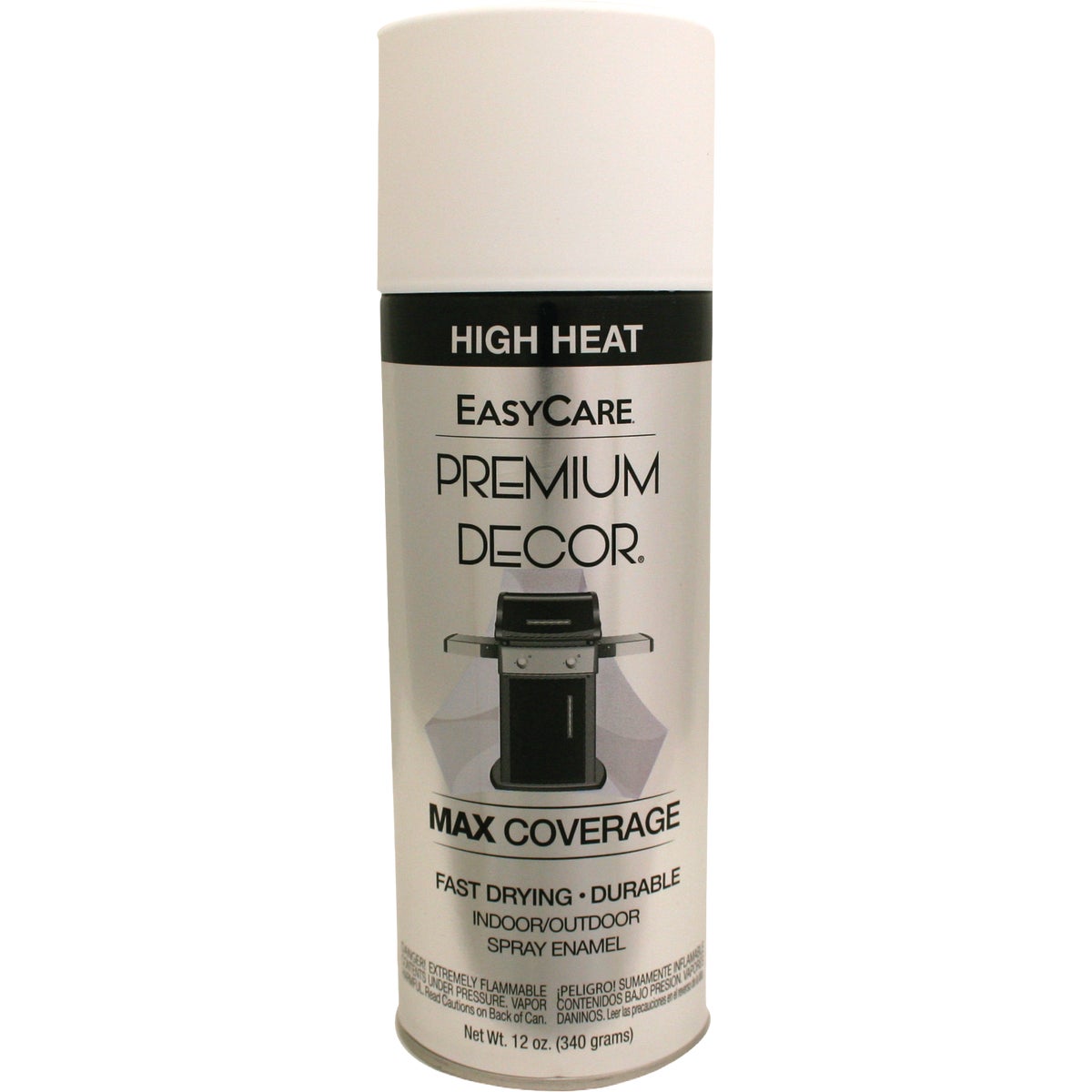 EasyCare Premium Decor 12 Oz. High Heat Spray Paint, Dull White Image 1