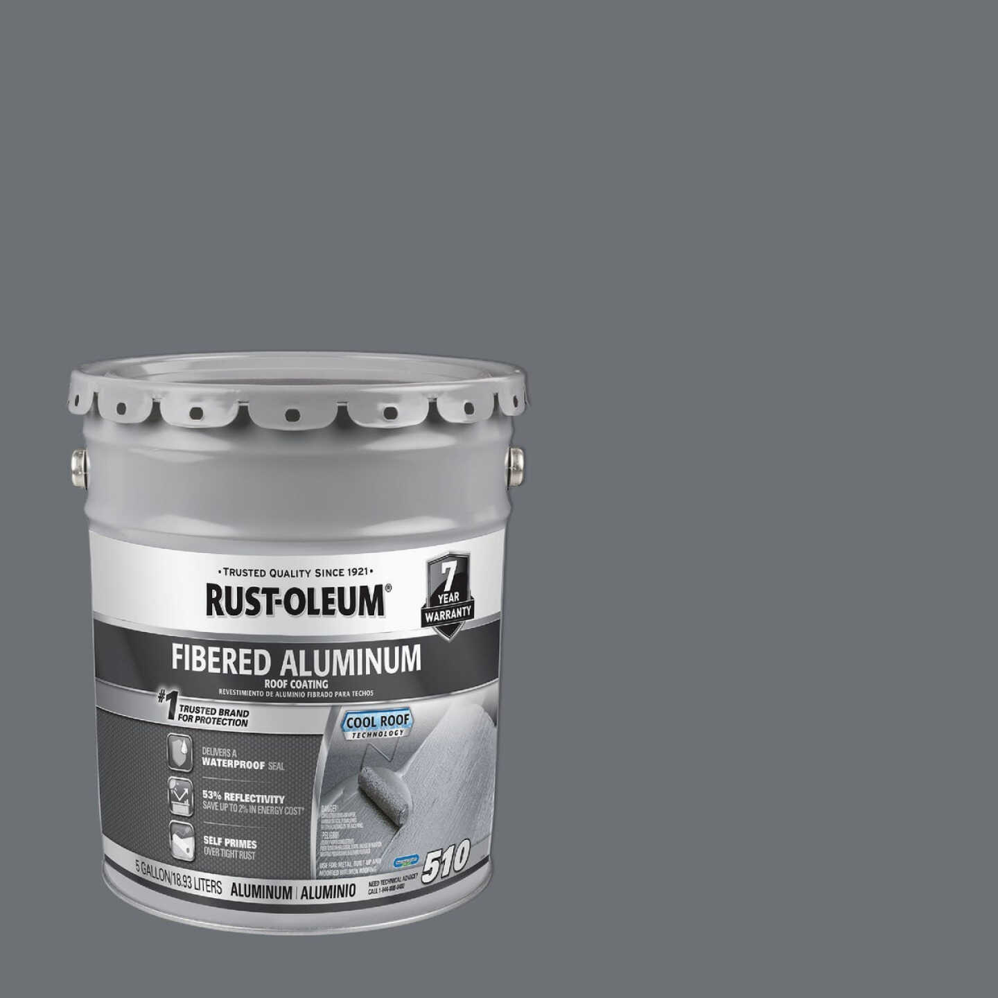 Rust-Oleum 510 5 Gal. 7-Year Fibered Aluminum Roof Coating Image 1