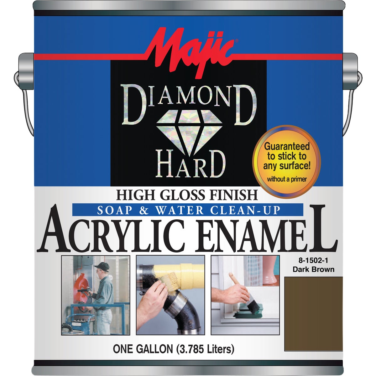 Majic Diamond Hard Acrylic Enamel, Dark Brown, 1 Gal.