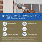 GE Advanced Silicone Window & Door Sealant, Brown, 10.1 Oz. Cartridge Image 4