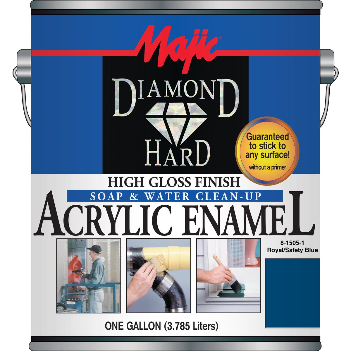 Majic Diamond Hard Acrylic Enamel, Safety Blue, 1 Gal.