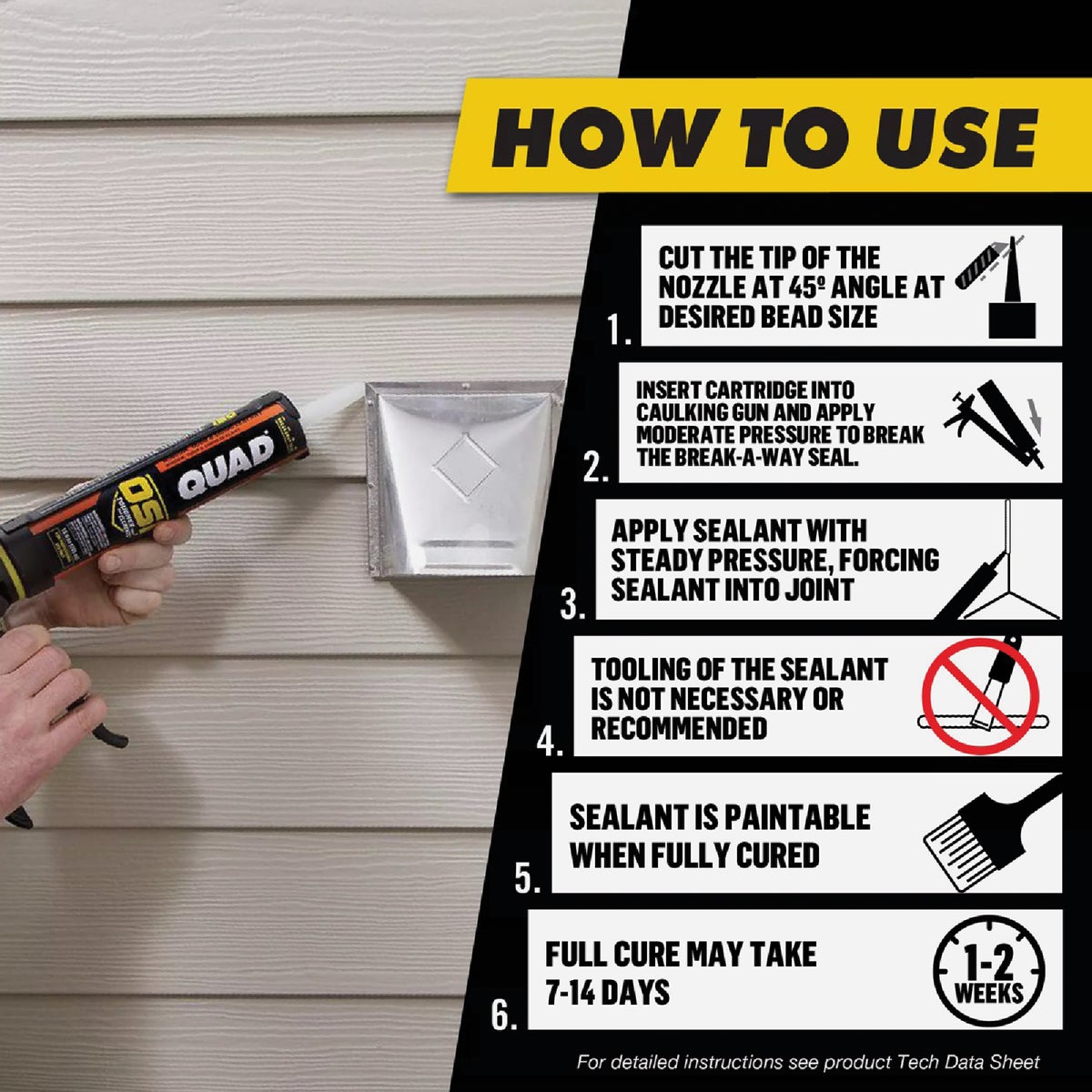 OSI QUAD 10 Oz. Window, Door & Siding Polymer Sealant, Clay Image 4