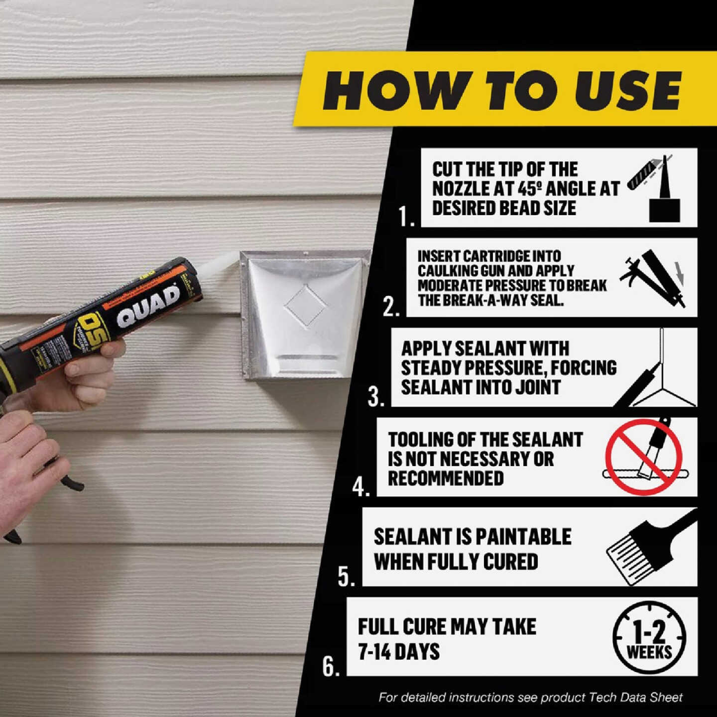 OSI QUAD 10 Oz. Window, Door & Siding Polymer Sealant, Beige Image 4
