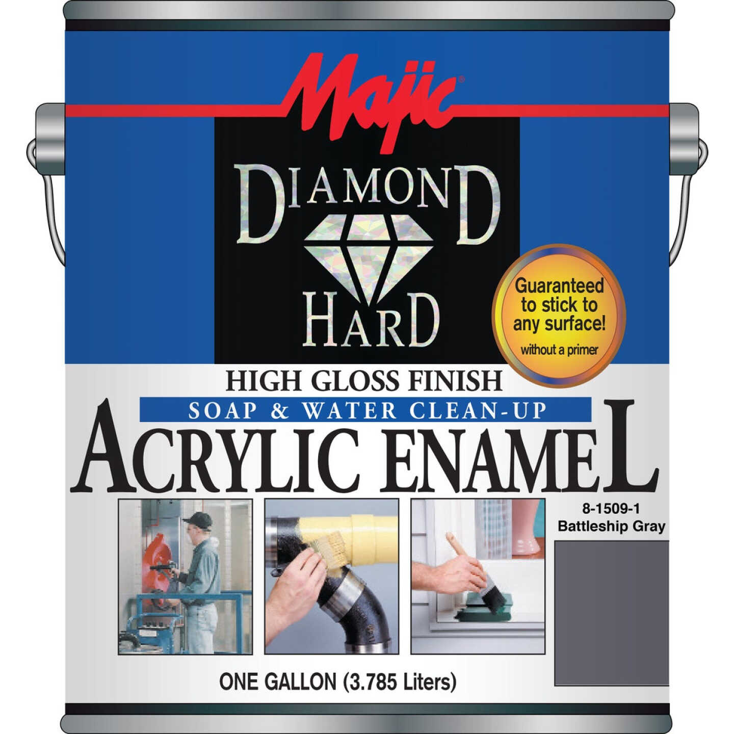 Majic Diamond Hard Acrylic Enamel, Battleship Gray, 1 Gal. Image 1