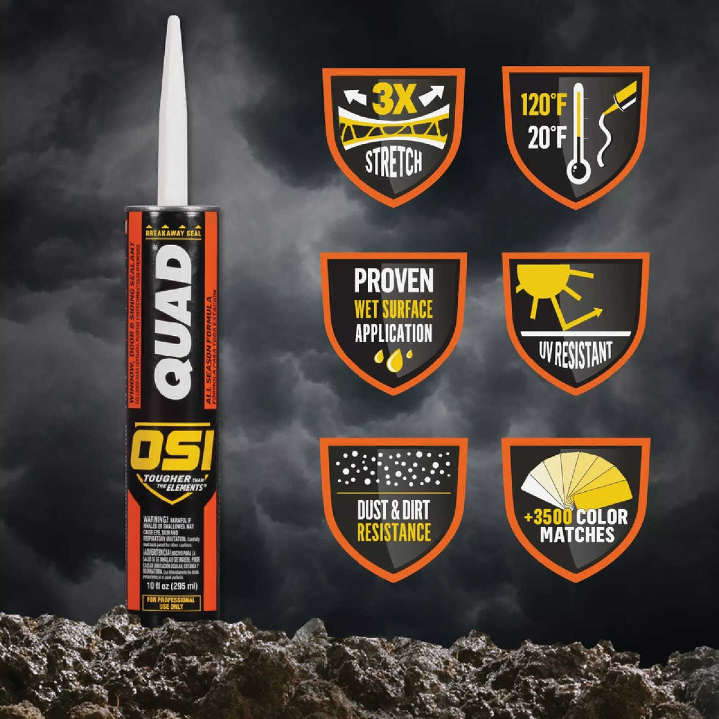 OSI QUAD 10 Oz. Window, Door & Siding Polymer Sealant, Bronze Image 5