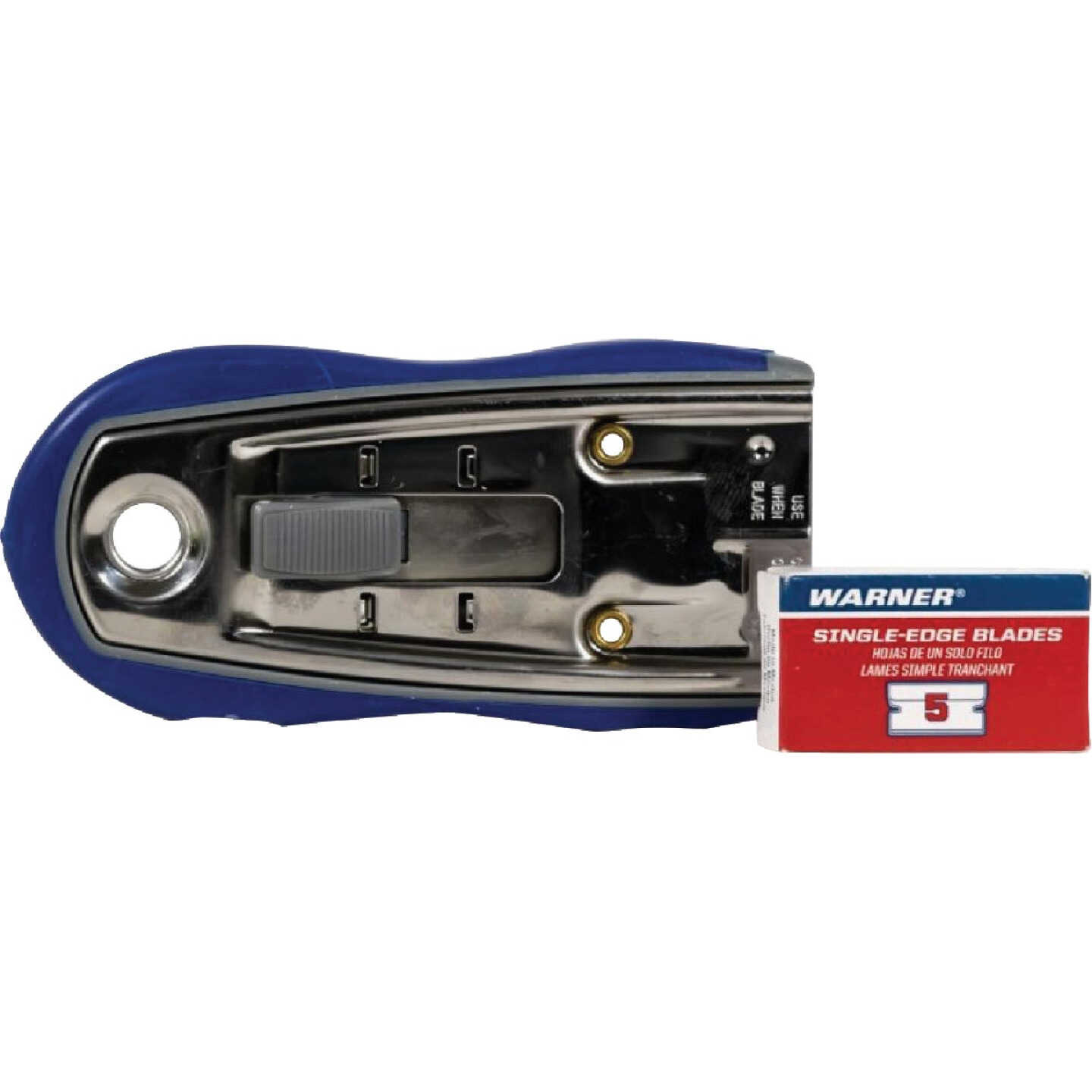 Warner Soft Grip Safety Scraper with 5-Pack Single Edge Blades Image 1