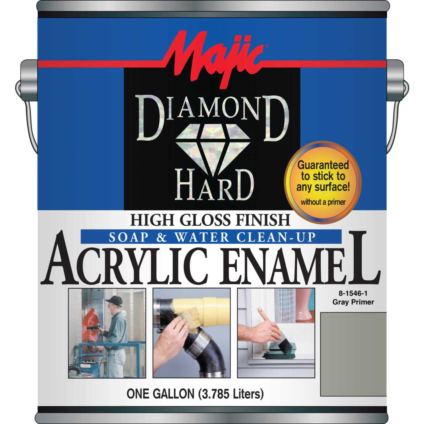 Majic Diamond Hard Acrylic Enamel, Gray Primer, 1 Gal. Image 1