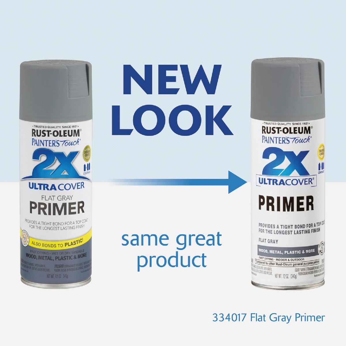 Rust-Oleum Painter's Touch 2X Ultra Cover Flat Gray Spray Paint Primer Image 2