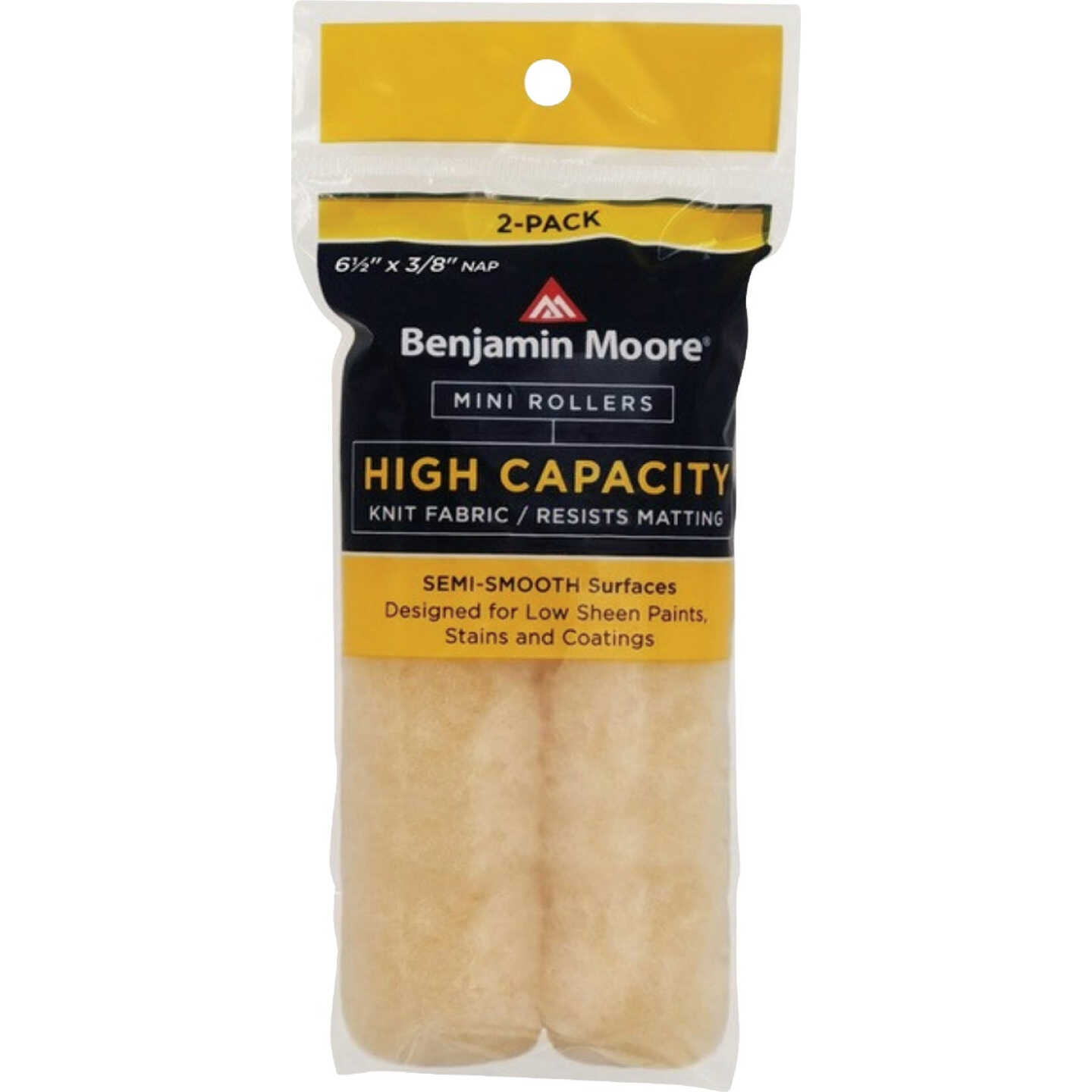 Benjamin Moore 6.5 In. x 3/8 In. High Capacity Mini Rollers (2-Pack) Image 1