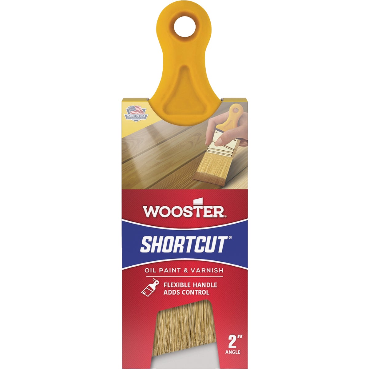 Wooster Shortcut 2 In. White Bristle Angle Sash Brush Image 1