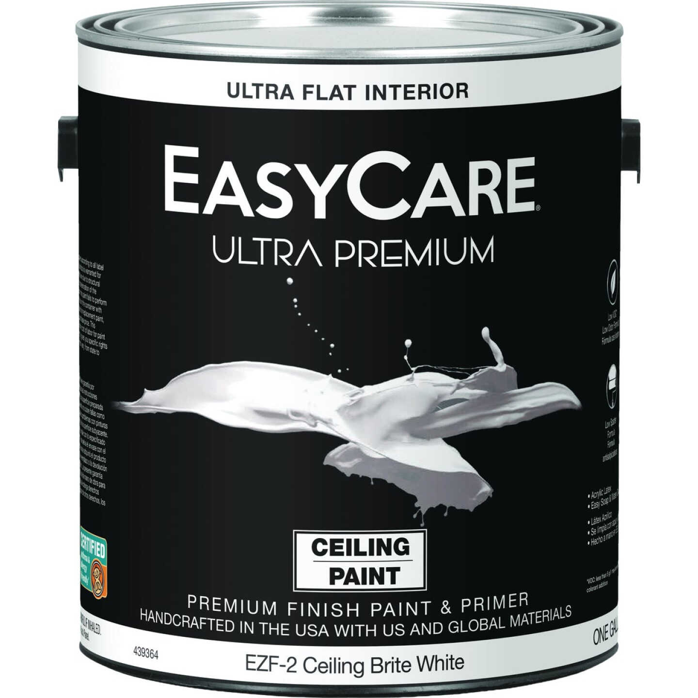 EasyCare Ultra Premium Flat Ceiling Interior Paint, Bright White, 1 Gal. Image 1